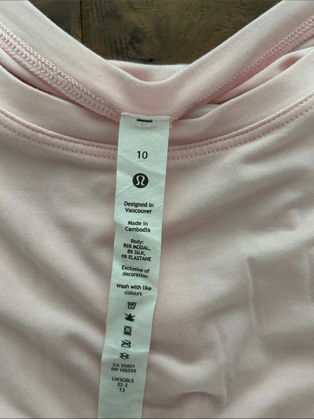 lululemon athletica Light Pink Short Sleeve Tee